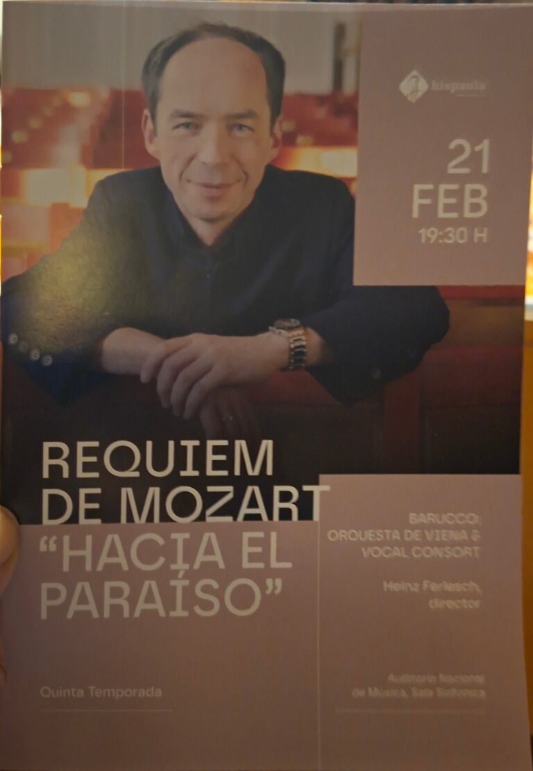 BARUCCO, ORQUESTA DE VIENA & VOCAL CONSORT CON MOZART Y COMPOSITORES CONTEMPORÁNEOS, CONVOCADOS POR HISPANIA CONCERTALIA EN EL AUDITORIO NACIONAL DE MADRID